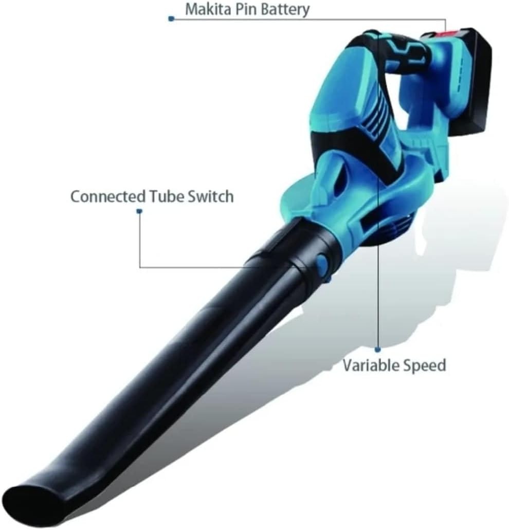 Cordless Leaf Blower 21V Dual Battery Adjustable Speed Garden Patio Cleaner