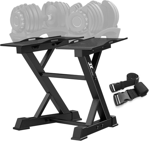 Heavy Duty Adjustable Dumbbell Rack 220LB Capacity Steel Stand Home Gym