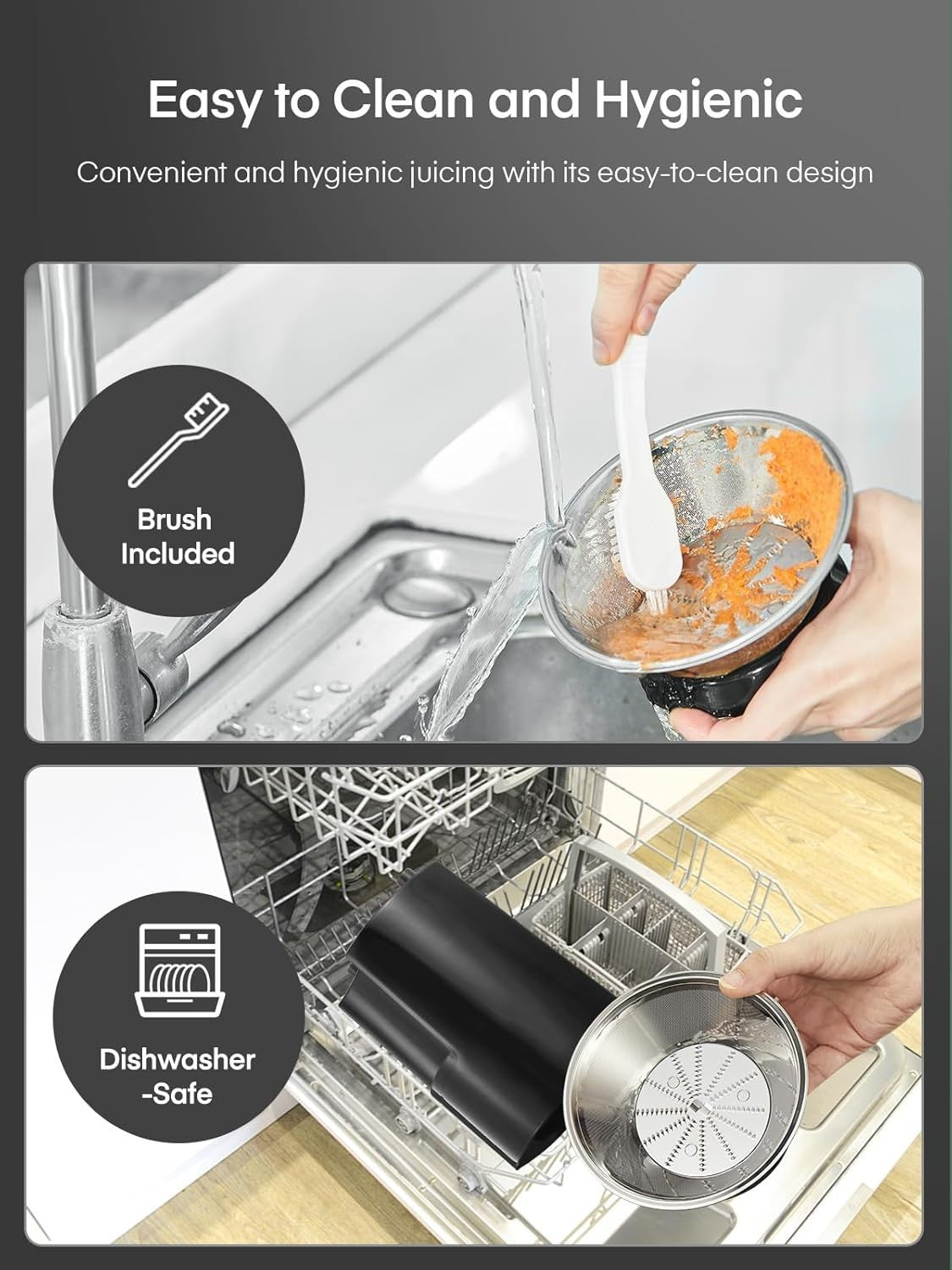 800W Centrifugal Juicer 3in Wide Chute Whole Fruit 3 Speed Easy Clean
