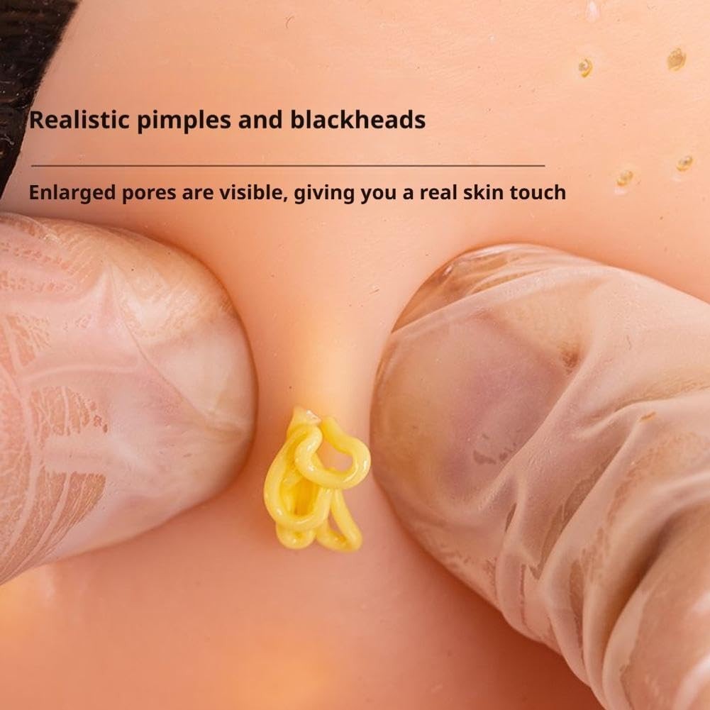 Black Pimple Popper Fidget Face Silicone Zit Stress Relief Toy