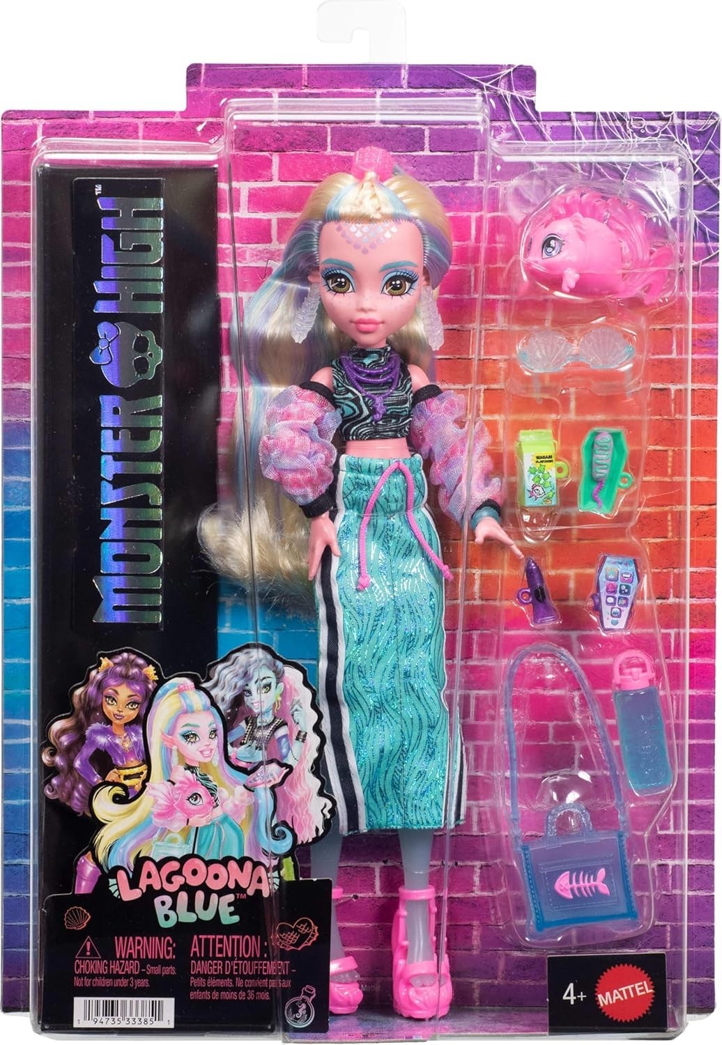 Sporty Fashion Doll with Pet Fish Accessories Trendy Outfit