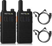 Slim PMR446 Walkie Talkies 2 Pack USB-C VOX Hidden Screen Radio
