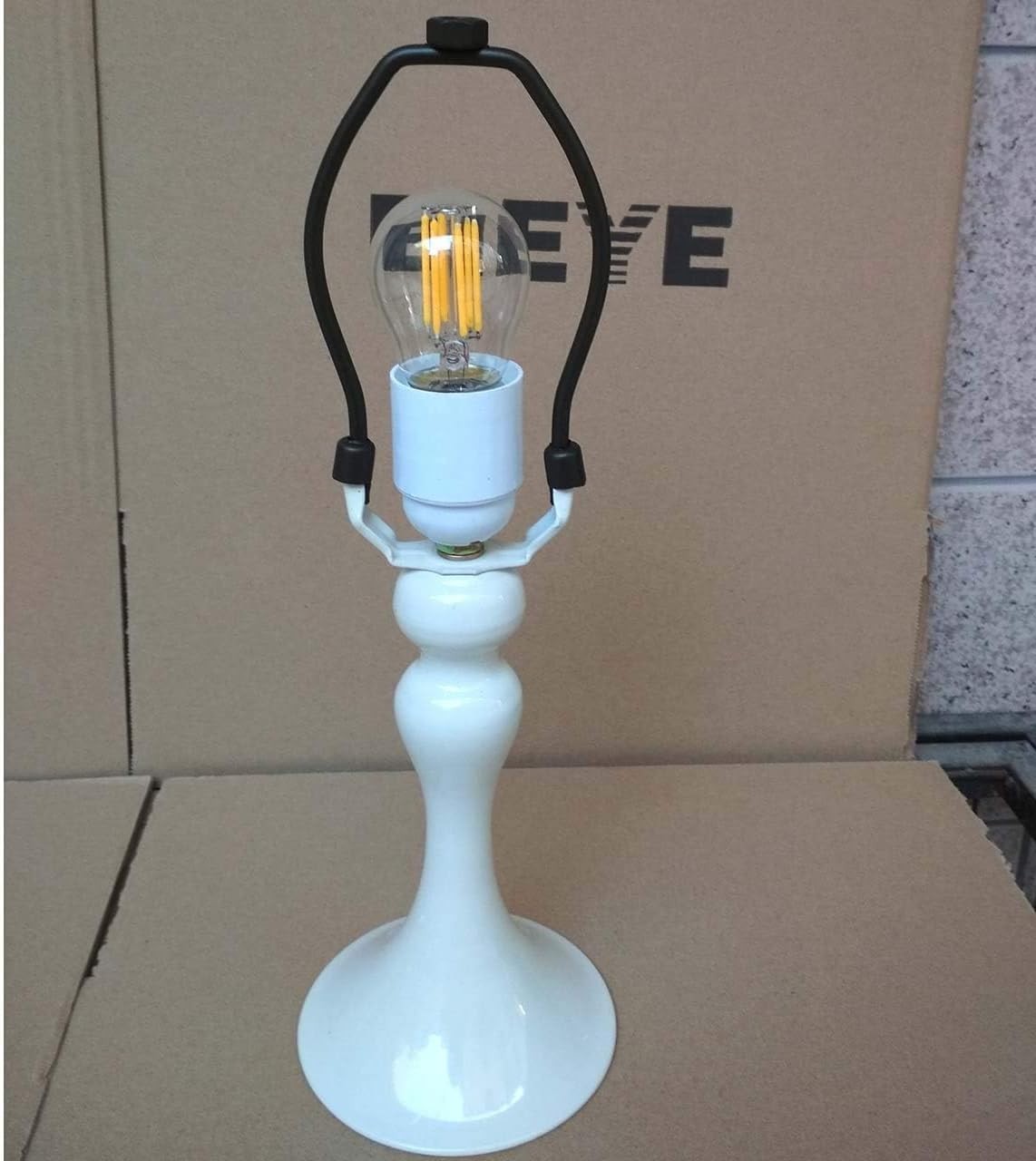 Handmade Stained Glass Table Lamp 8in Shade 15in Tall Bedside Accent Light