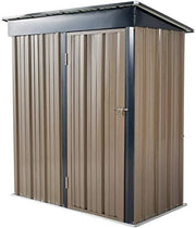 Metal Garden Shed 5x3FT Outdoor Storage with Lockable Doors Weatherproof Grey