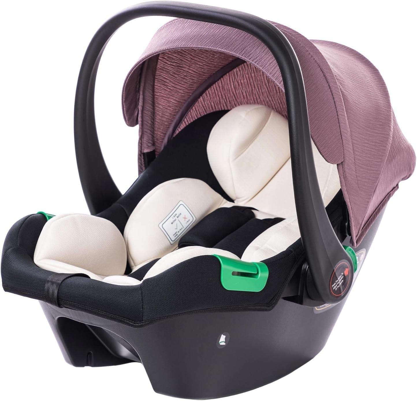 Purple 3in1 Baby Travel Pram System Foldable Pushchair Adjustable Handle 22kg