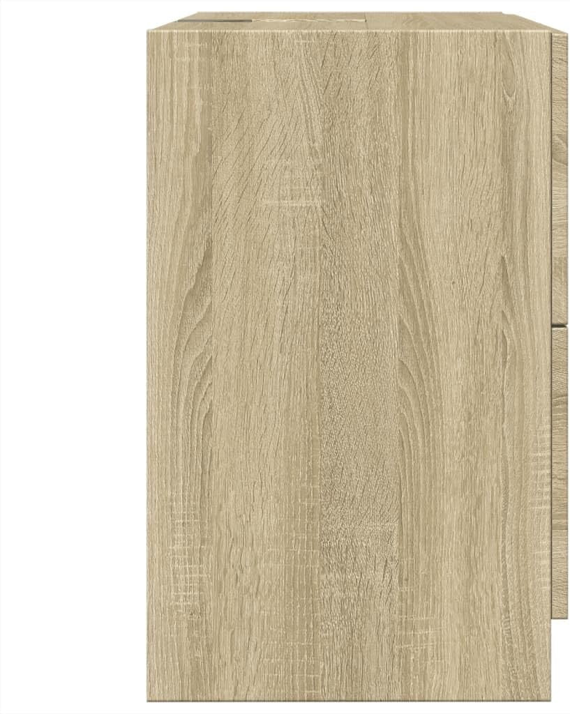 Sonoma Oak Bathroom Sink Cabinet 59x37x59cm Modern Under Sink Storage Unit