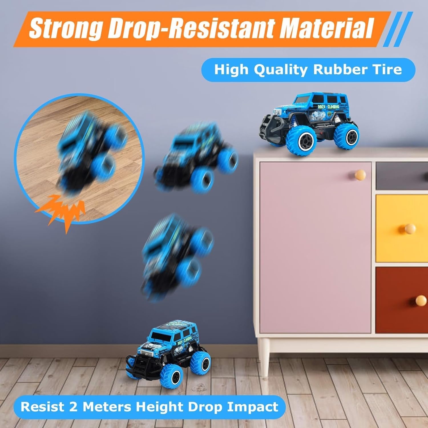 Cartoon Remote Control Toy for Ages 3–6, Safe Durable Off-Road Racing