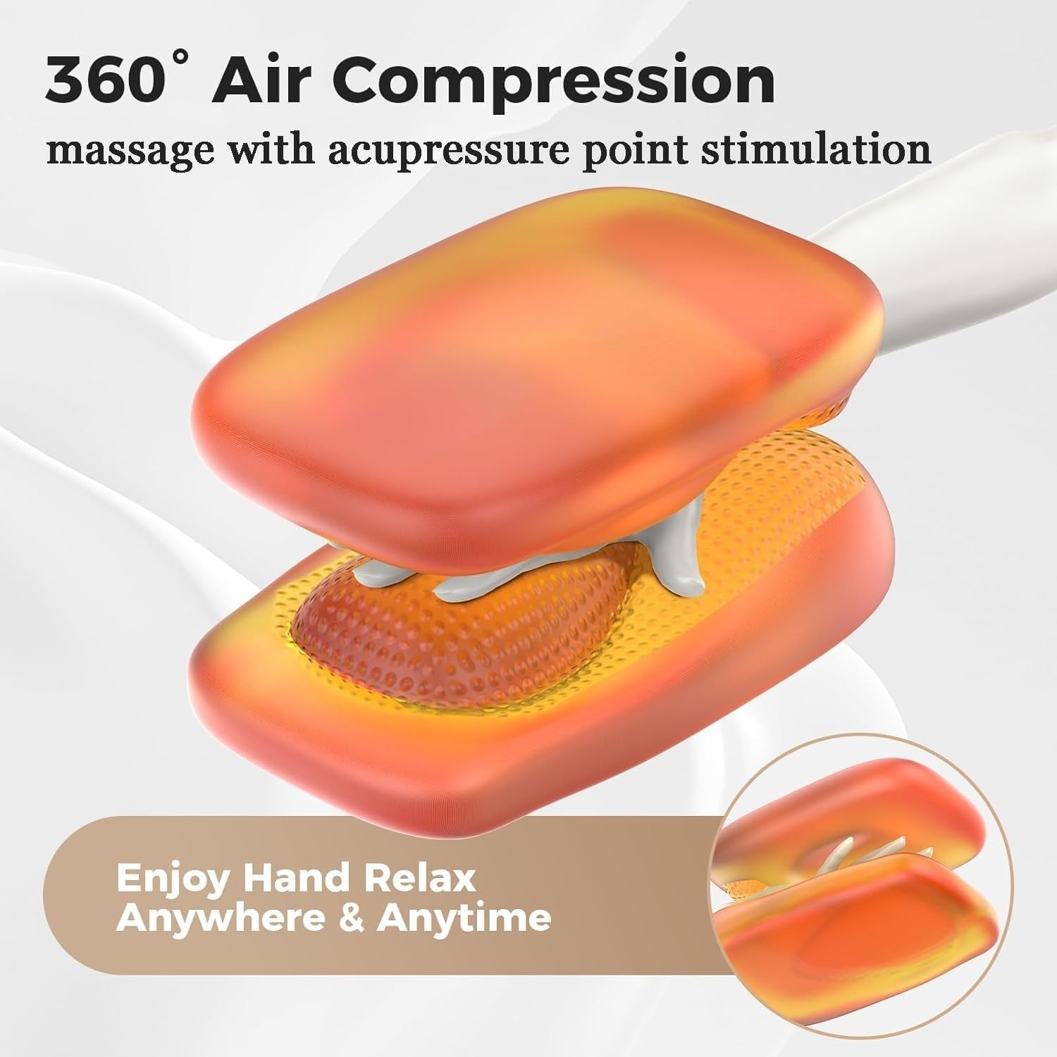 Hand Massager with Heat & Compression for Arthritis Pain Relief & Stiff Joints