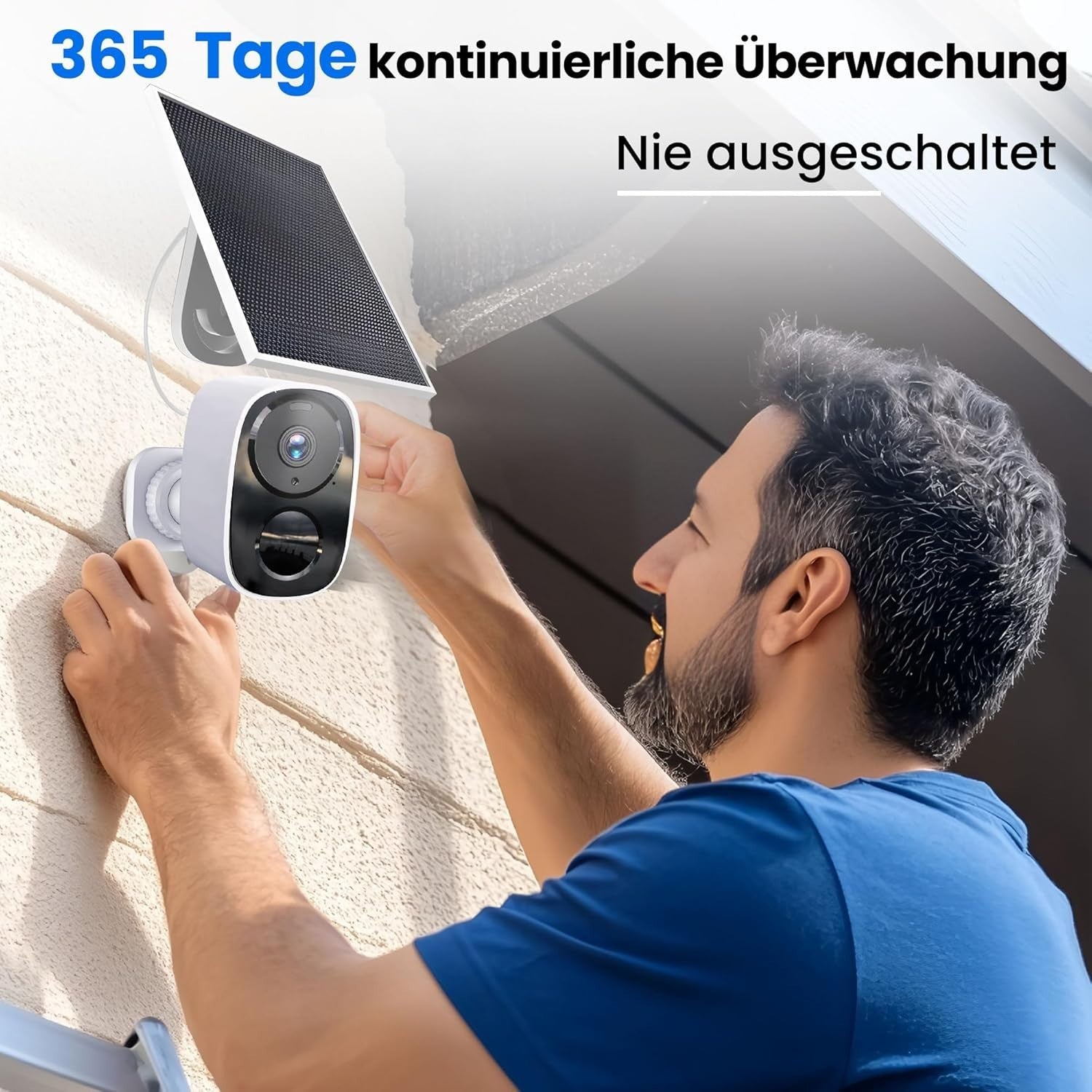 2K Solar Security Camera Wireless Outdoor WiFi Color Night Vision