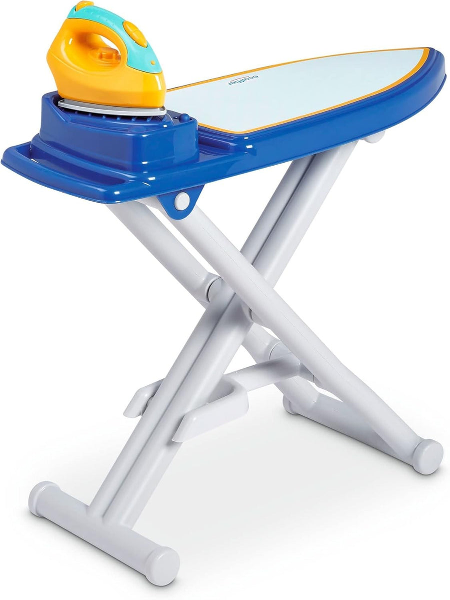 Kids Toy Ironing Board Set Folding Play Iron Multicolour Toddler Role Play