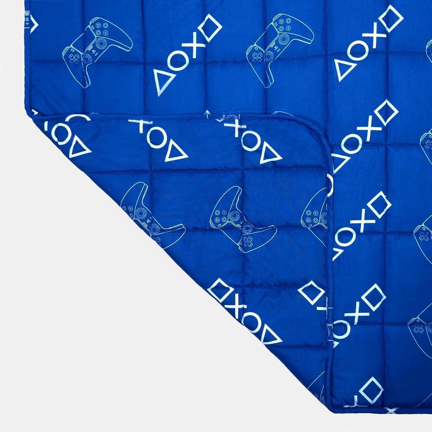 PlayStation Weighted Blanket 3kg, Blue Double Bed Sofa Stress Relief Anxiety