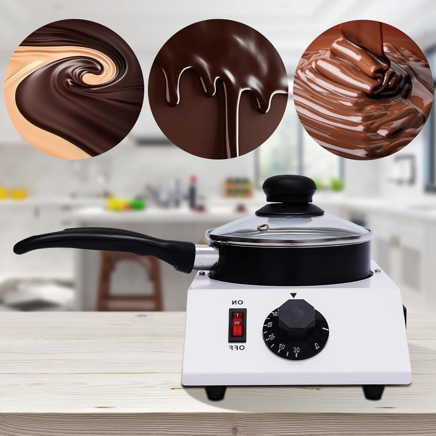 1KG Chocolate Melting Machine Electric Tempering Fondue Maker 220V