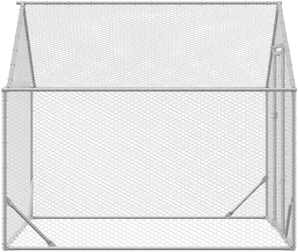 Large Galvanised Steel Chicken Cage 200x170x177cm