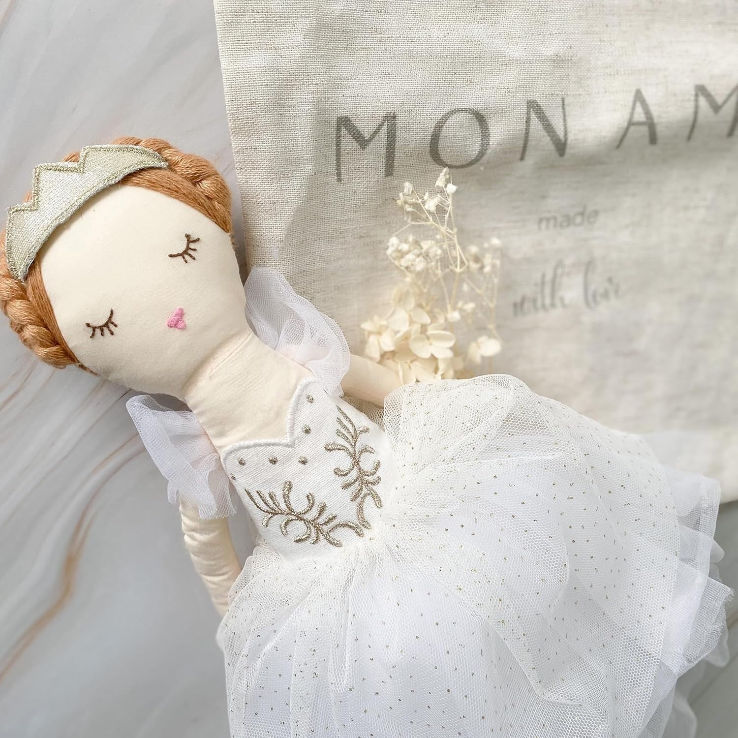 22” Plush Ballerina Doll Soft Tulle Tutu Tiara Elegant Gift