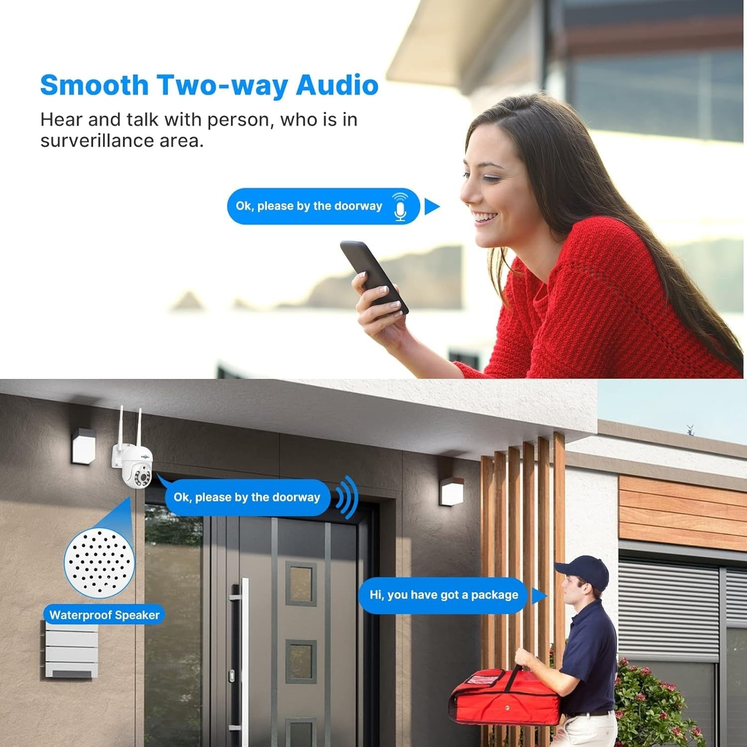 5MP PTZ Wireless Security Camera System 4 Cam 3TB NVR Monitor Kit