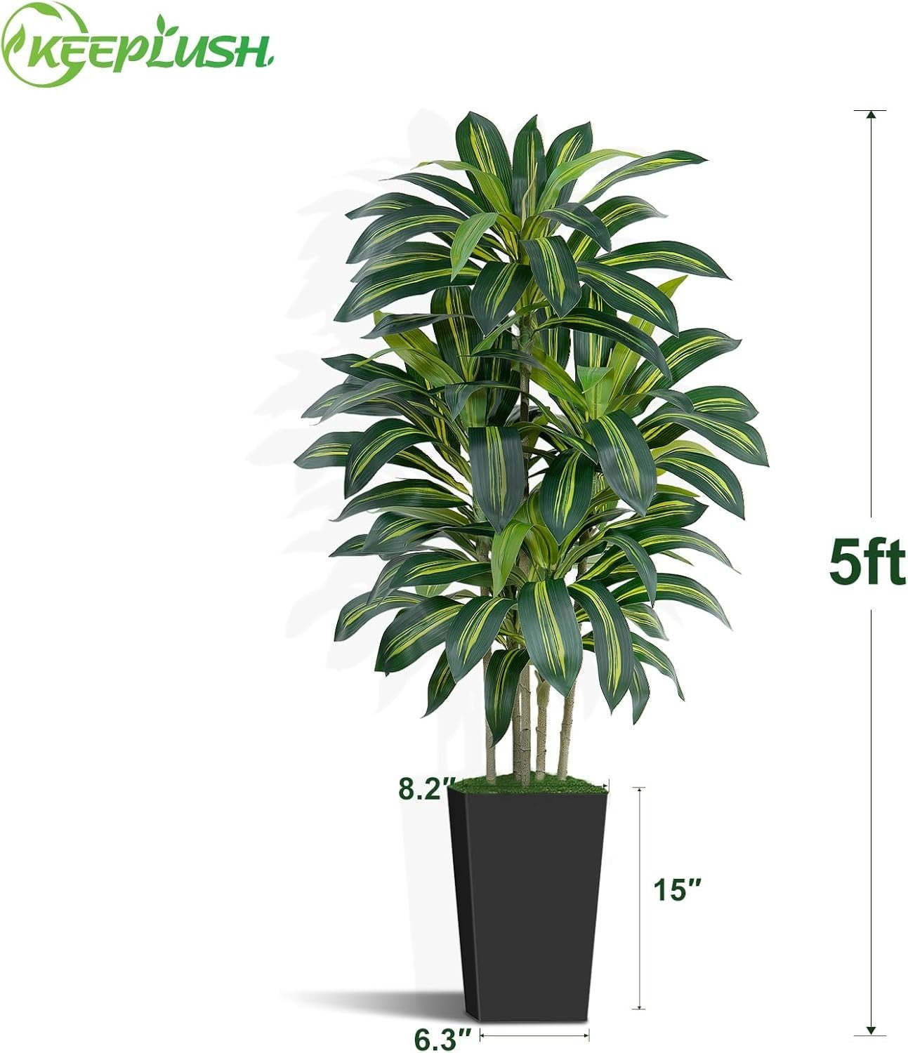 150cm Artificial Dracaena Tree Faux Tropical Indoor Home Office Decor Plant