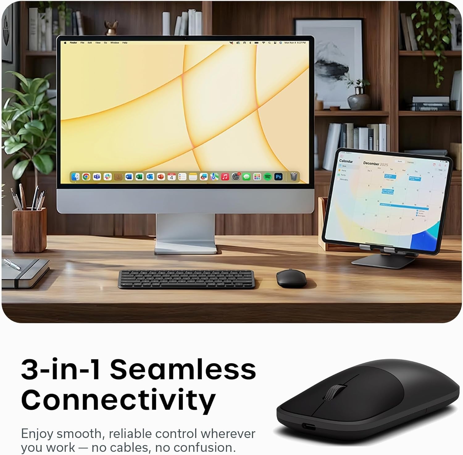 Bluetooth Wireless Mouse USB-C Rechargeable Silent Aluminium Slim