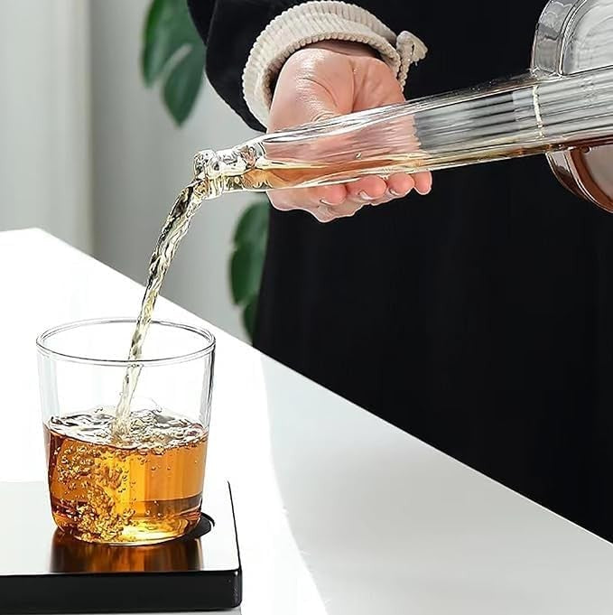 Guitar Shaped Whiskey Decanter Set 1000ml Creative Glass Gift Display