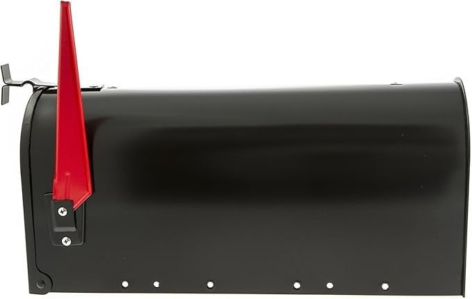 Lockable Black Aluminium Mailbox Rustproof Large Secure Post Box Weatherproof
