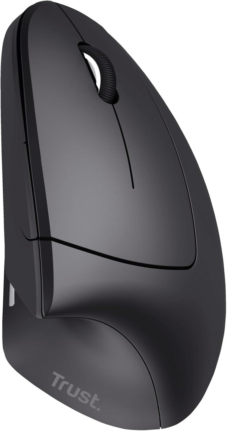 Vertical Wireless Ergonomic Mouse 1600 DPI 6 Button USB Black