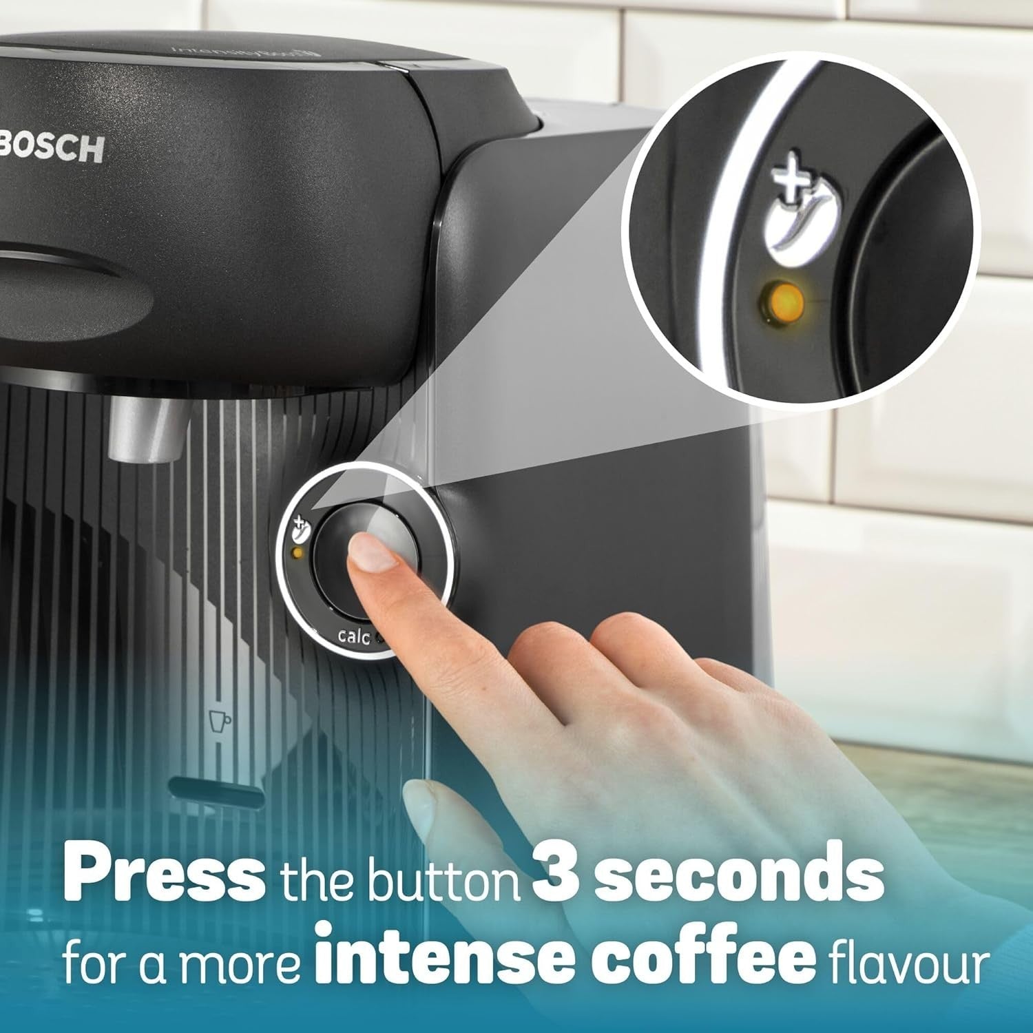 Pod Coffee Machine with One-Touch Brewing | Intensity Boost | Compact 0.7L
