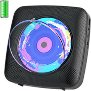 Portable CD Player Bluetooth Speakers FM Radio USB AUX Remote Black