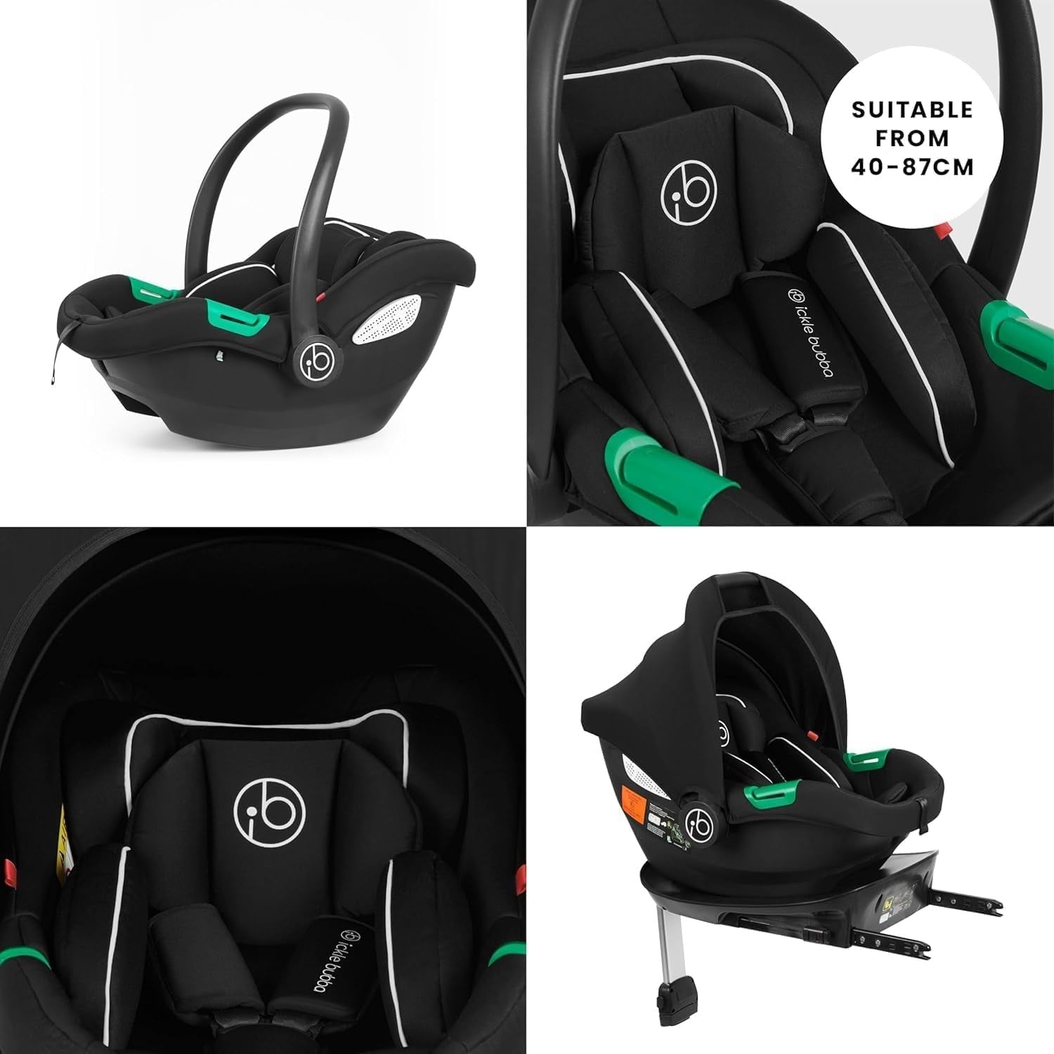i-Size Baby Car Seat with ISOFIX Base R129 Rear Facing Newborn Infant