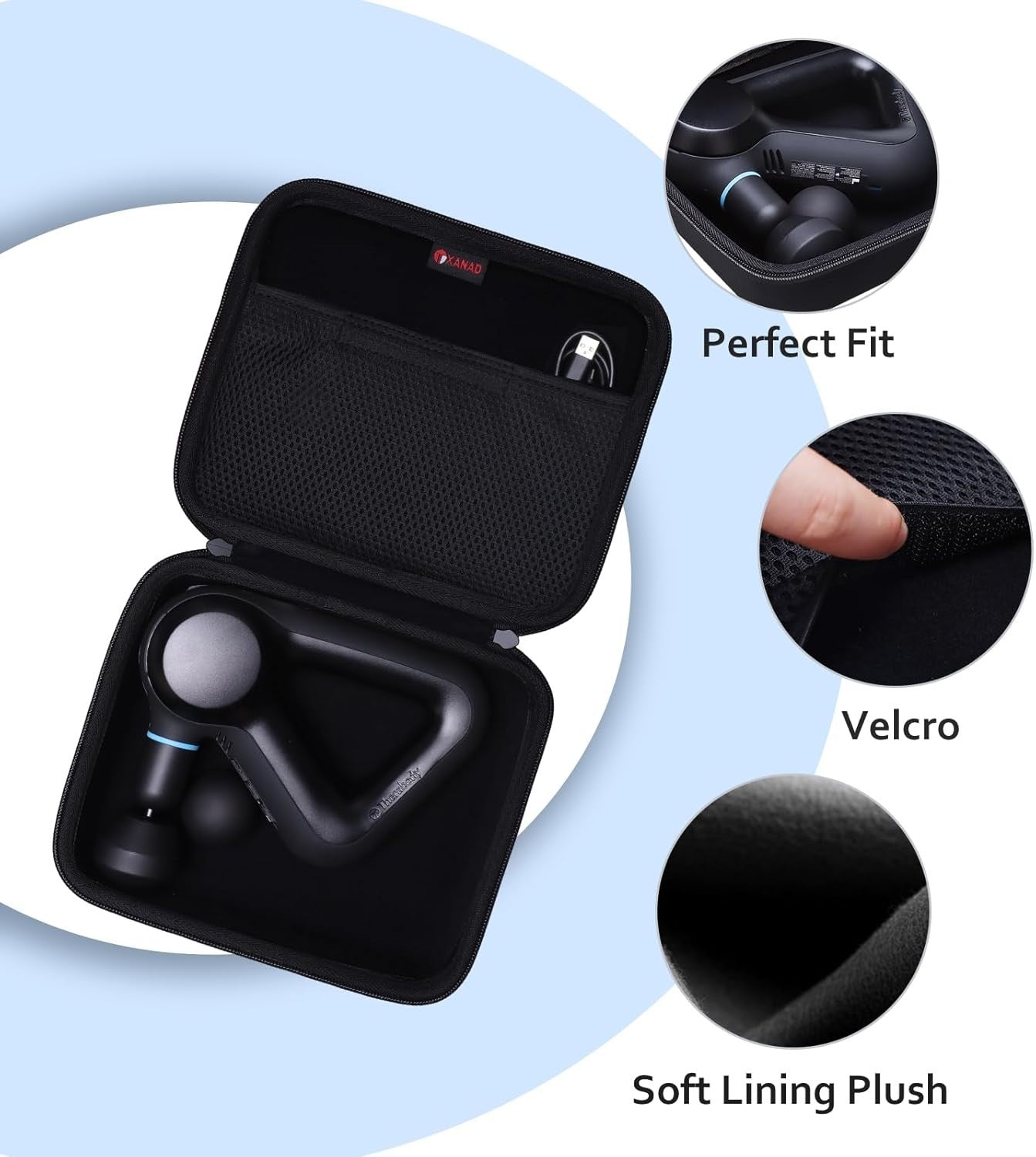 Hard Travel Case for Massage Gun Protective Storage Carry Case with Handle