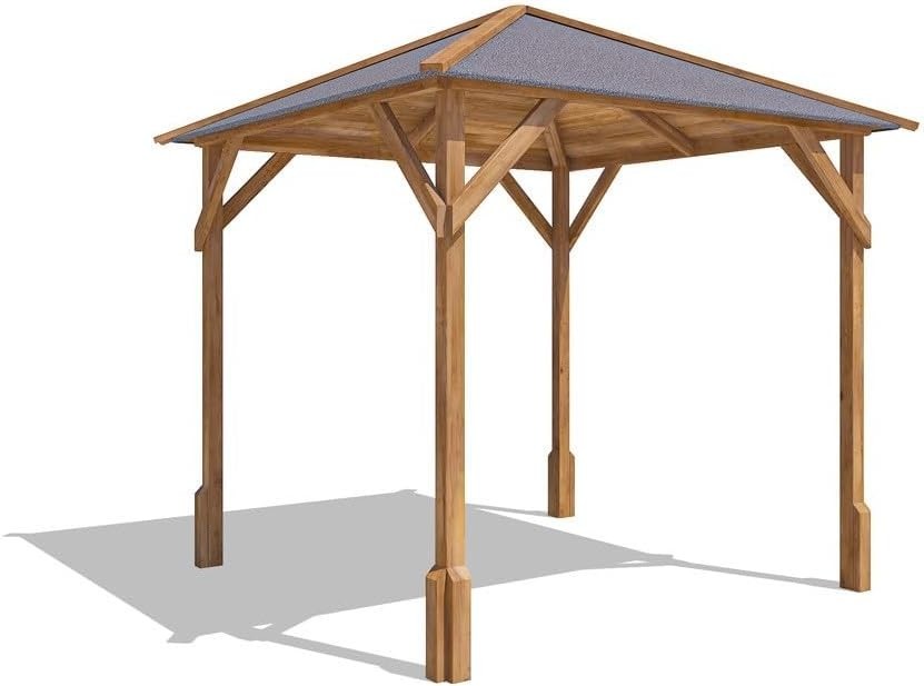 2x2M Wooden Garden Gazebo Heavy Duty Shelter Pressure-Treated Spruce