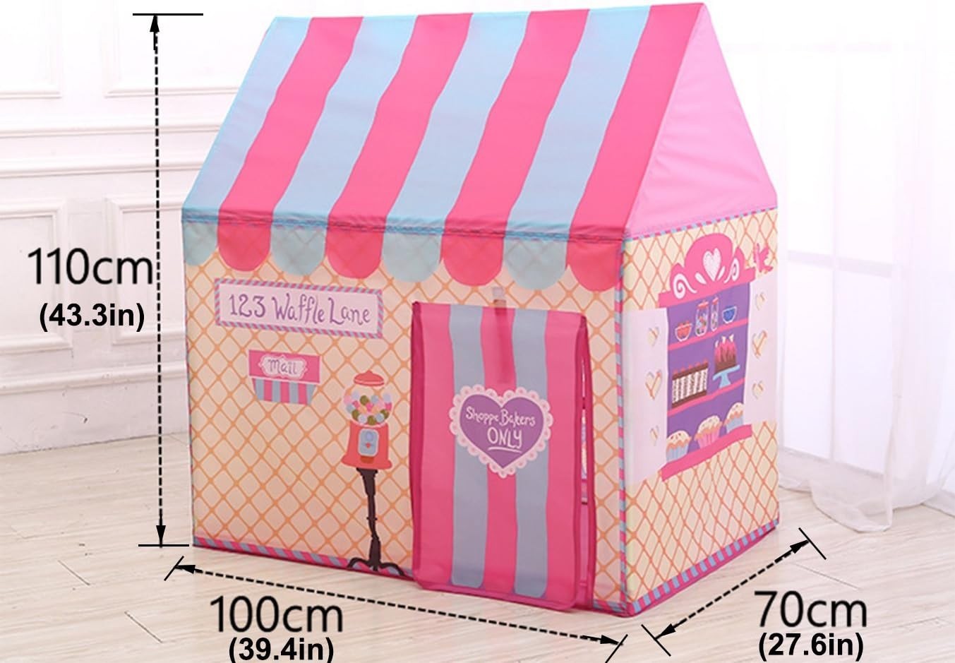 Kids Ice Cream Shop Play Tent Indoor Outdoor Bakery Playhouse Pink