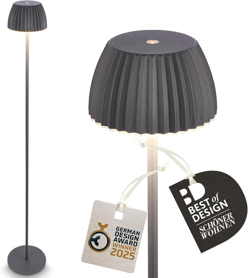 Rechargeable LED Floor Lamp Anthracite Touch Dimmable Wireless IP44