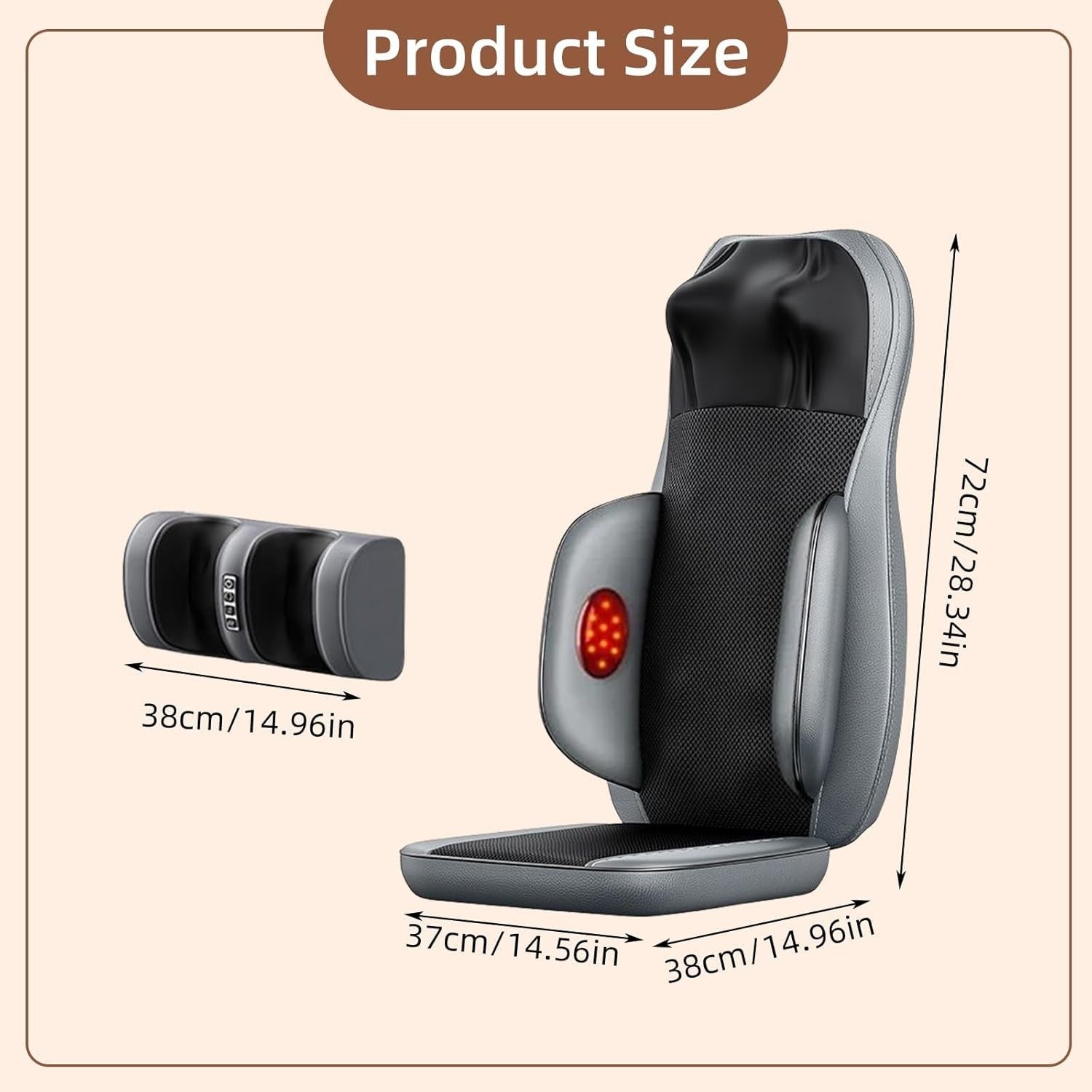 Full Body Shiatsu Massage Chair Pad Neck Back Foot Heat Vibration Home Office