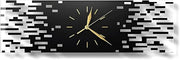 Modern Rectangular Black Wall Clock 50cm Silent Non-Ticking Acrylic Minimalist