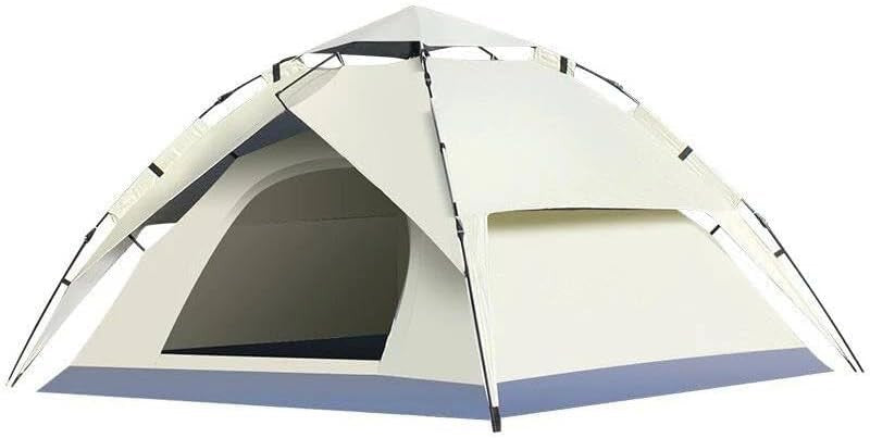 2-3 Person Pop Up Camping Tent Double Layer Lightweight Beige