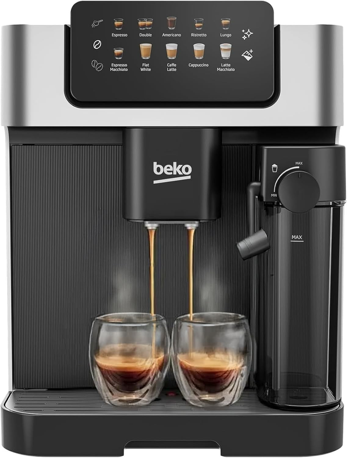 Automatic Bean-to-Cup Coffee Machine | Touch Display | Milk System | 19 Bar | 2L