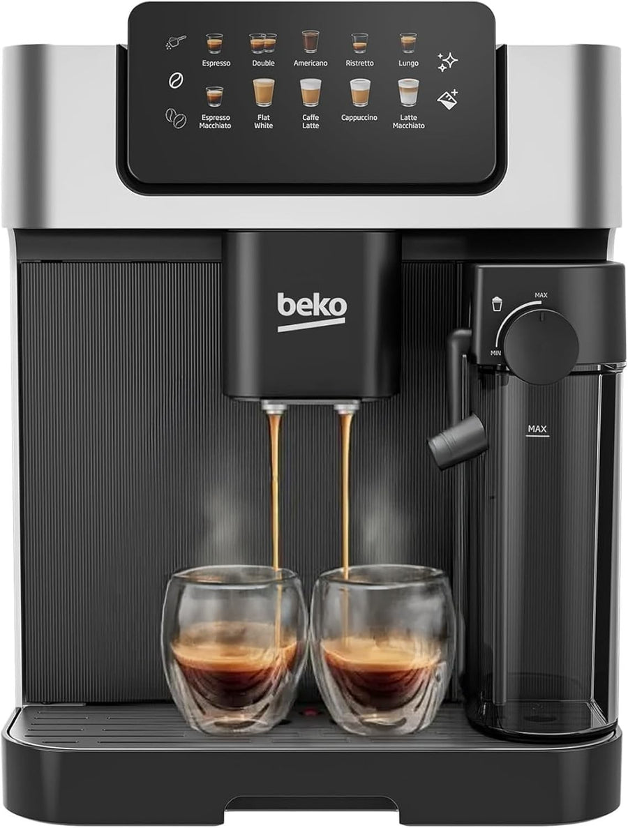 Automatic Bean-to-Cup Coffee Machine | Touch Display | Milk System | 19 Bar | 2L