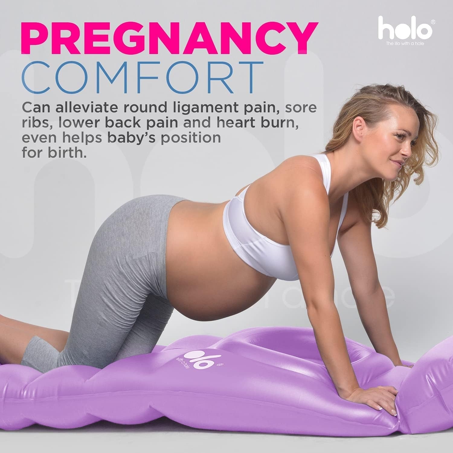 Inflatable Maternity Pillow With Belly Hole Pregnancy Support Travel Bed