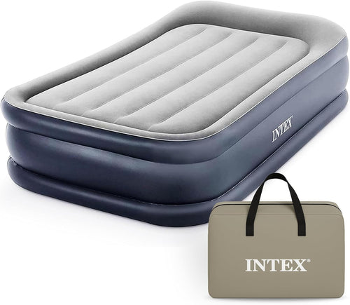 Twin Inflatable Air Mattress with Built-In Pump & Pillow 190x99x42cm