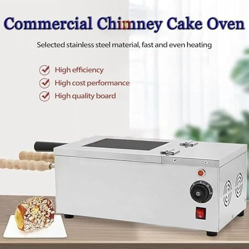 1500W Commercial Chimney Bread & Waffle Cone Maker with Adjustable Temp
