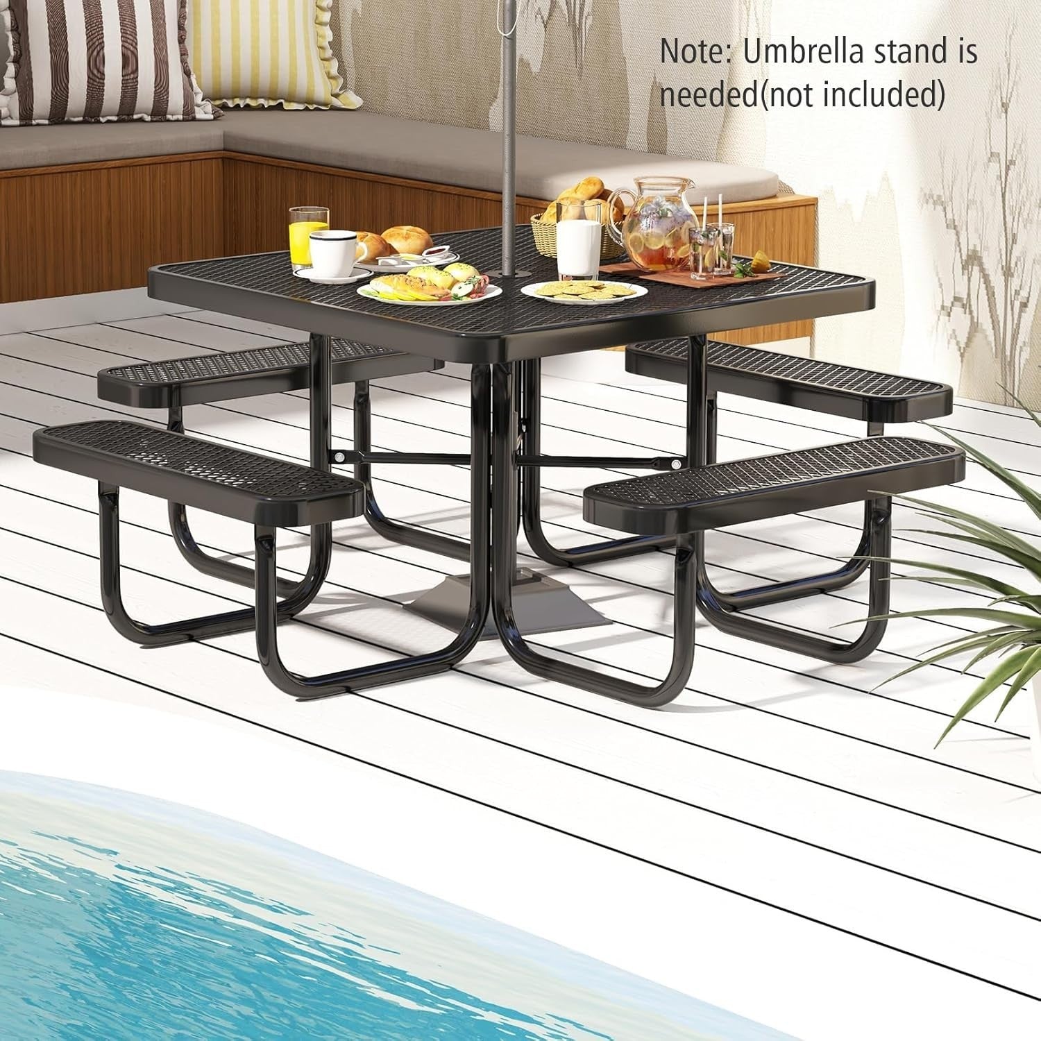 Outdoor 8-Seater Picnic Table & Bench Set | Weatherproof Patio Dining Table