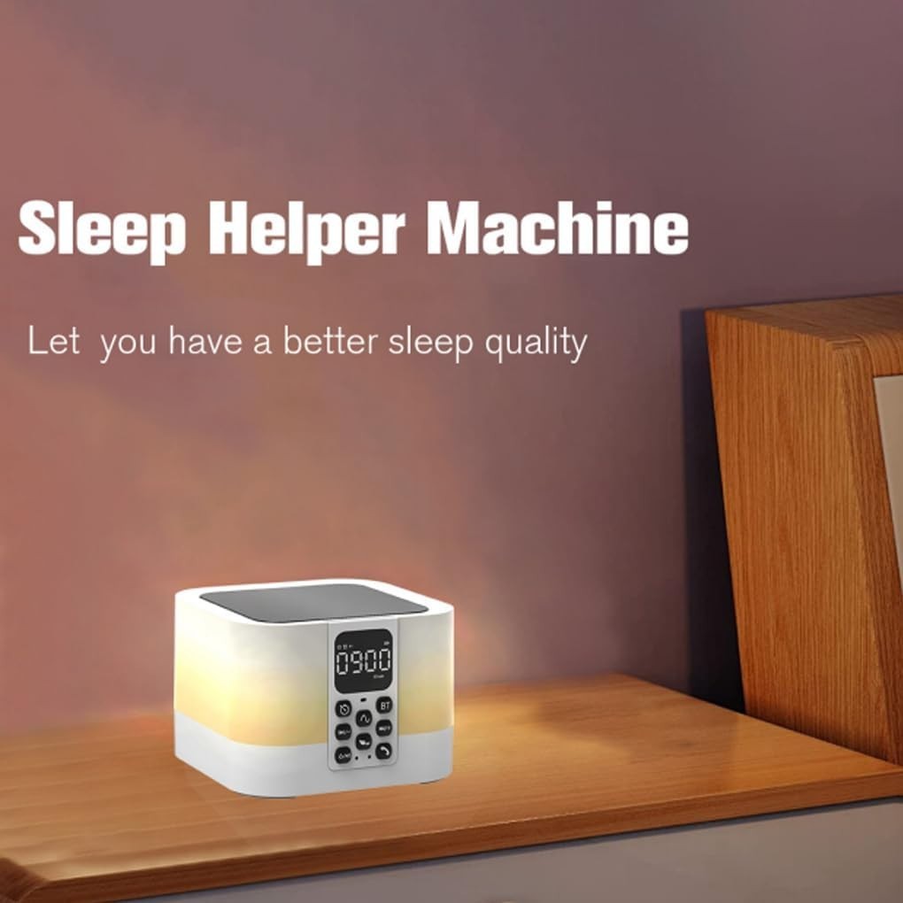 Portable White Noise Sound Machine for Sleep, 30 Sounds & Nightlight