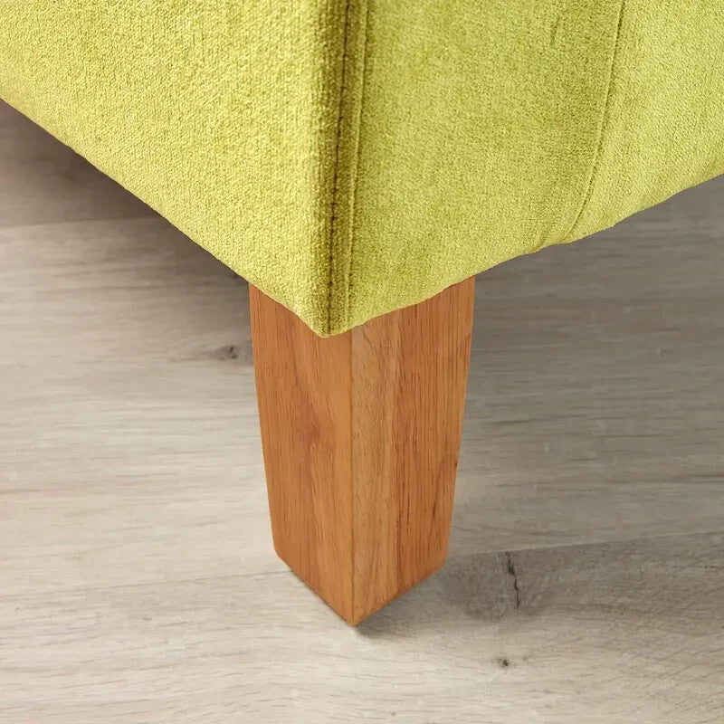 Apple Green Velvet Tub Armchair Lounge Chair Wooden Legs Living Room