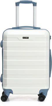 White Carry On Luggage Set 20” x2 Lightweight Hard Shell TSA Spinner