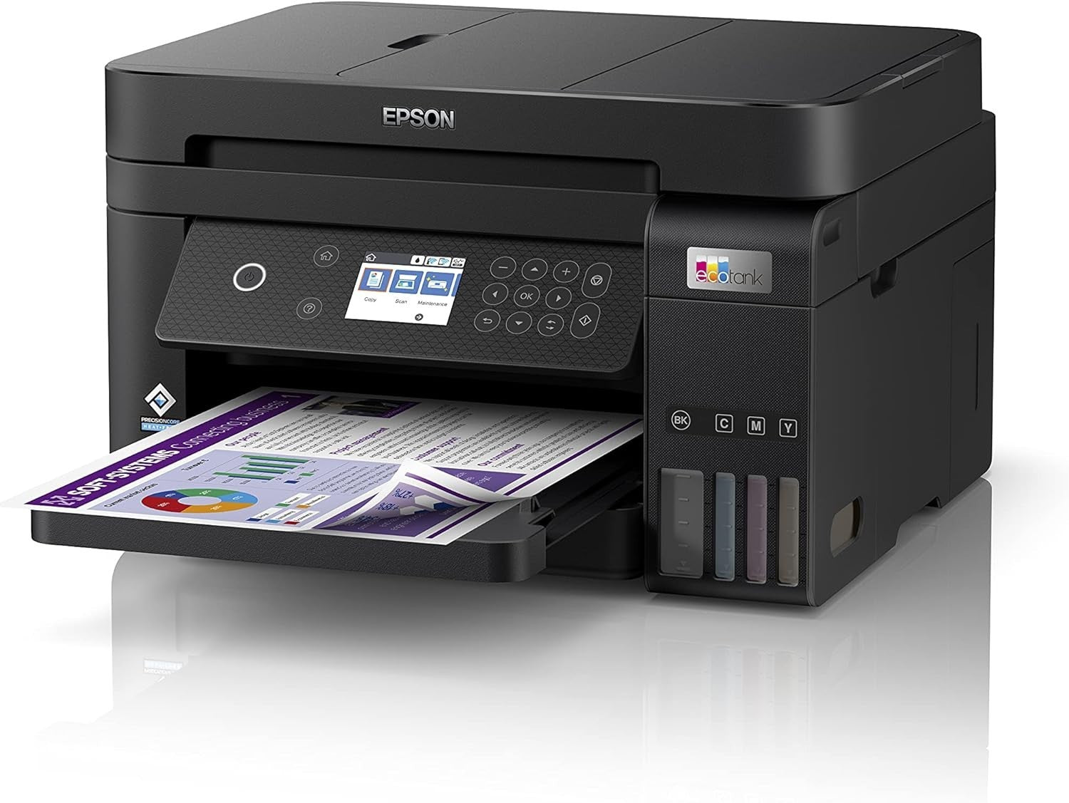 A4 Wi-Fi Colour Ink Tank Printer – Print, Scan & Copy with Paper Pack