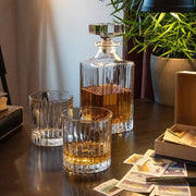 Luxury 3-Piece Whisky Decanter & Crystal Tumblers Set in Satin Gift Box 750ml