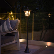 Festive Lights 4ft Solar Victorian Lamp Post Warm White Dual Brightness