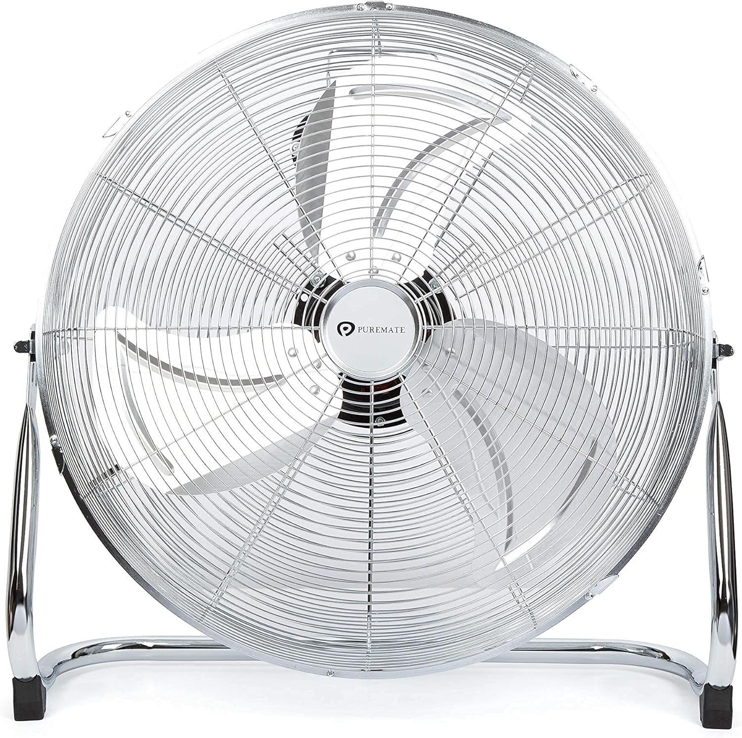 20-Inch Chrome Floor Fan – 3 Speed Adjustable Head High Power Gym Cooling Fan