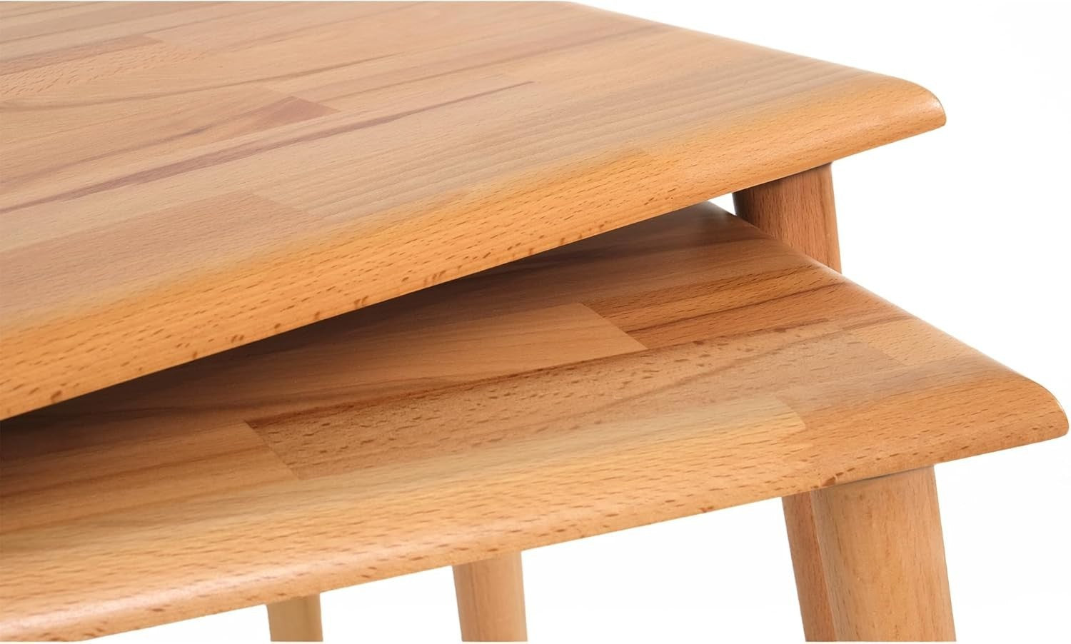 Wood Coffee Table Mid-Century Modern Rectangular Walnut Accent Living Room Desk