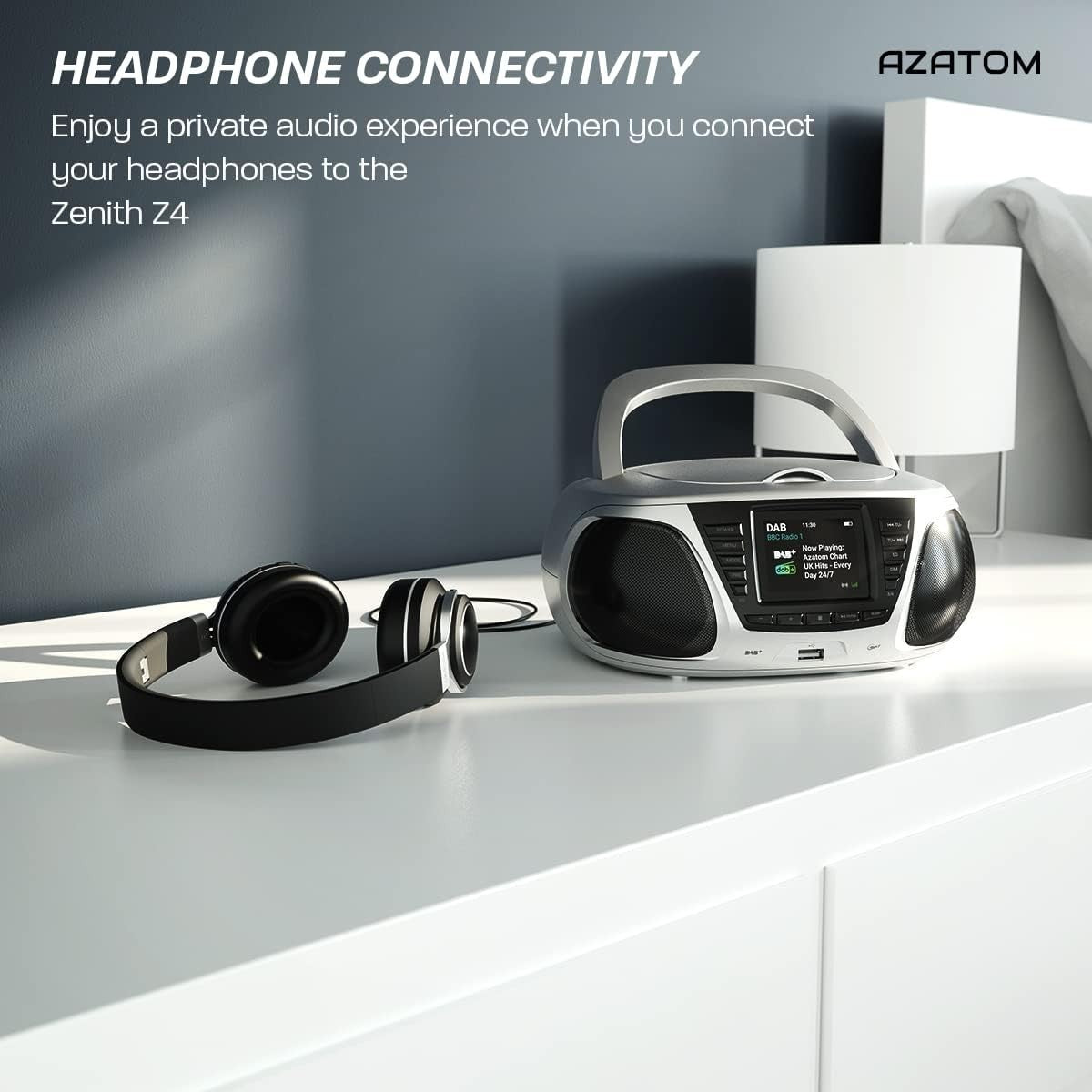 Portable CD Player with DAB+/FM Radio, Bluetooth & USB MP3 Player