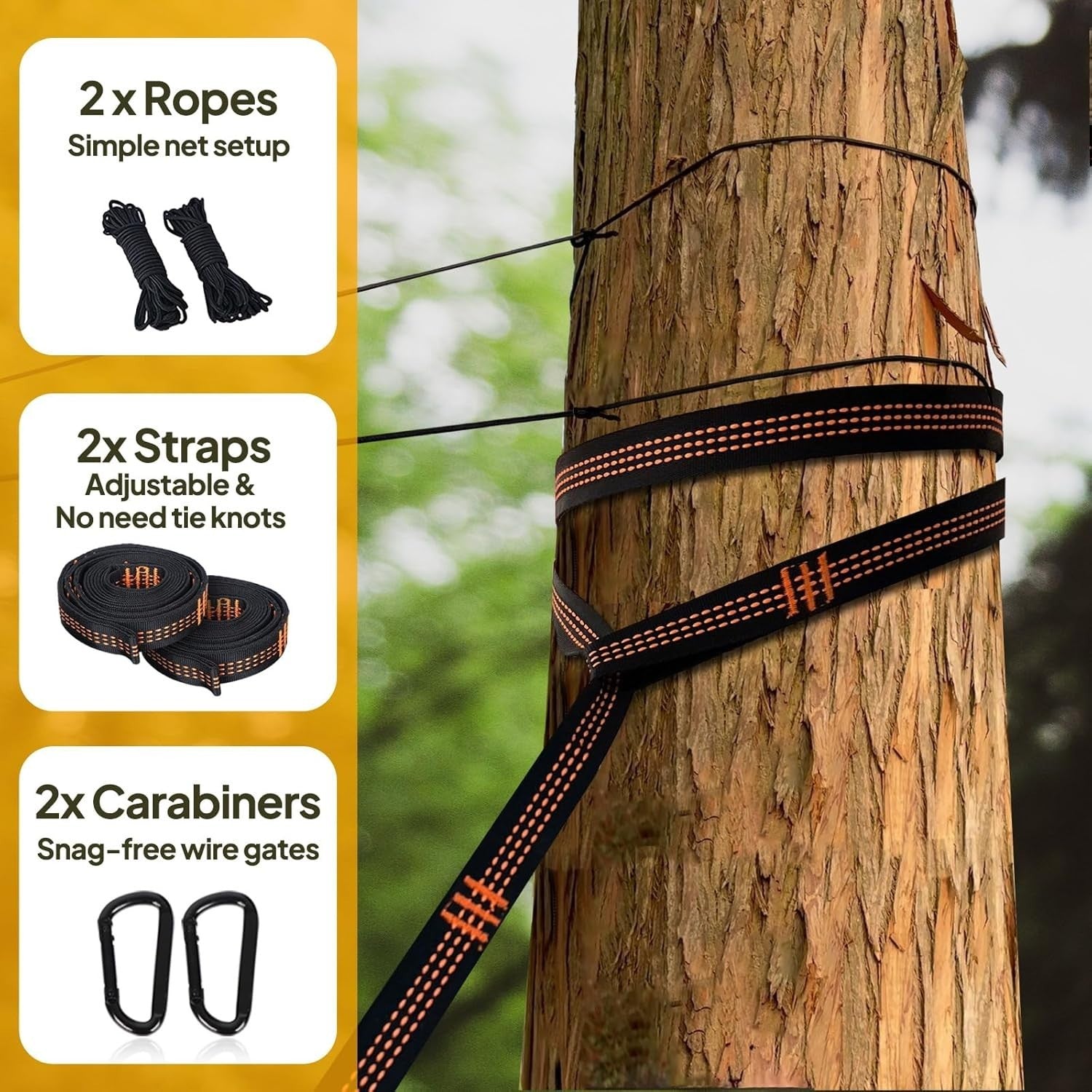 XL Camping Hammock with Mosquito Net 300kg Load 300x200cm Outdoor Travel Gear